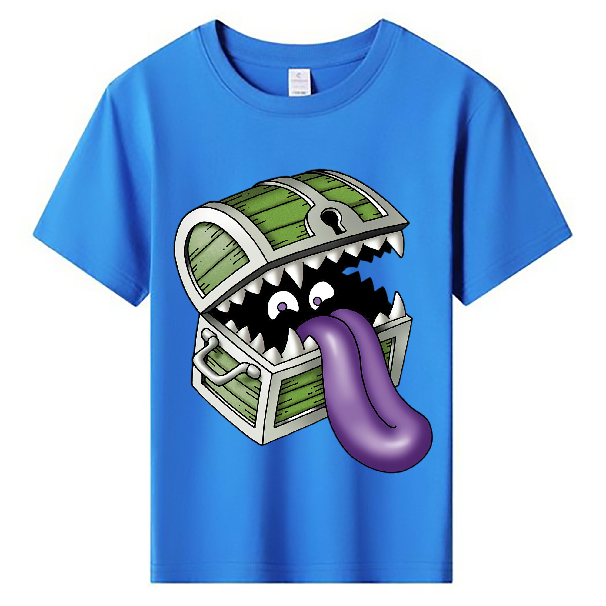 （画像用） ドラゴンクエスト Doragon Kuesuto Dragon Quest 綿100％キッズTシャツ（フロントプリント）